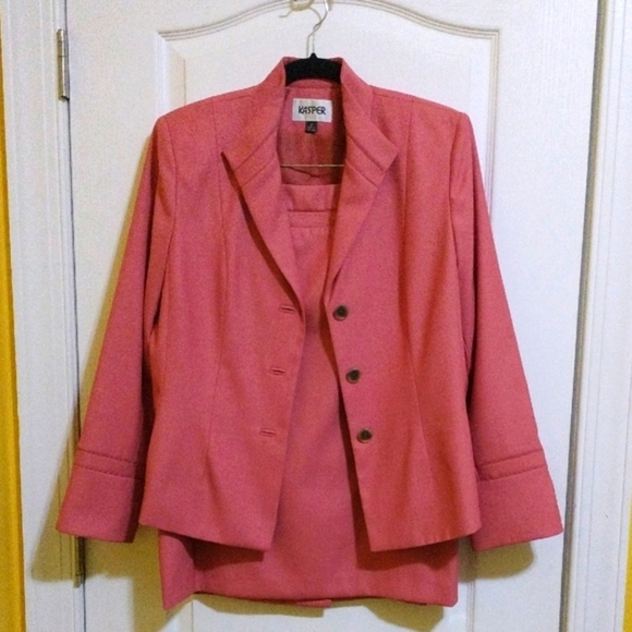 Kasper Pink Blazer Structured Suit Jacket - Picture 1 of 11